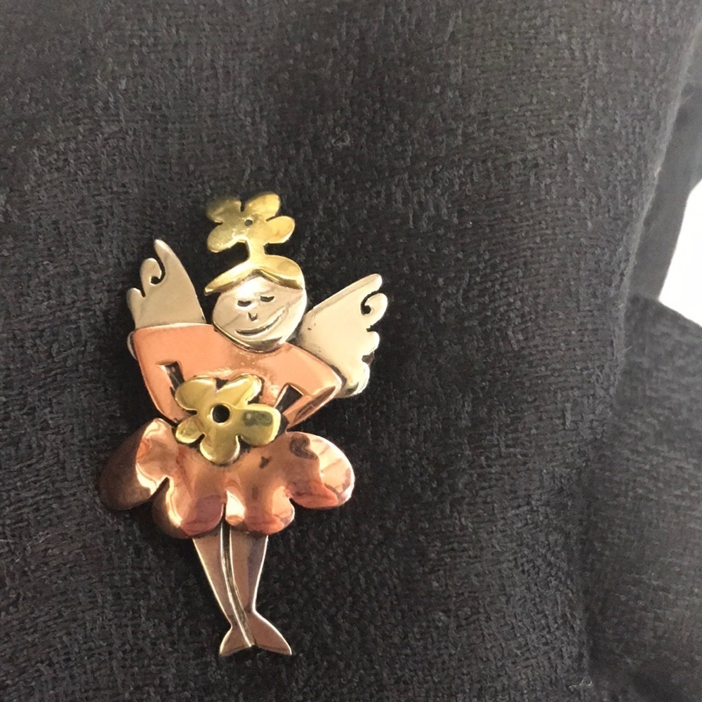 NWT Mixed Metals Garden Fairy Brooch